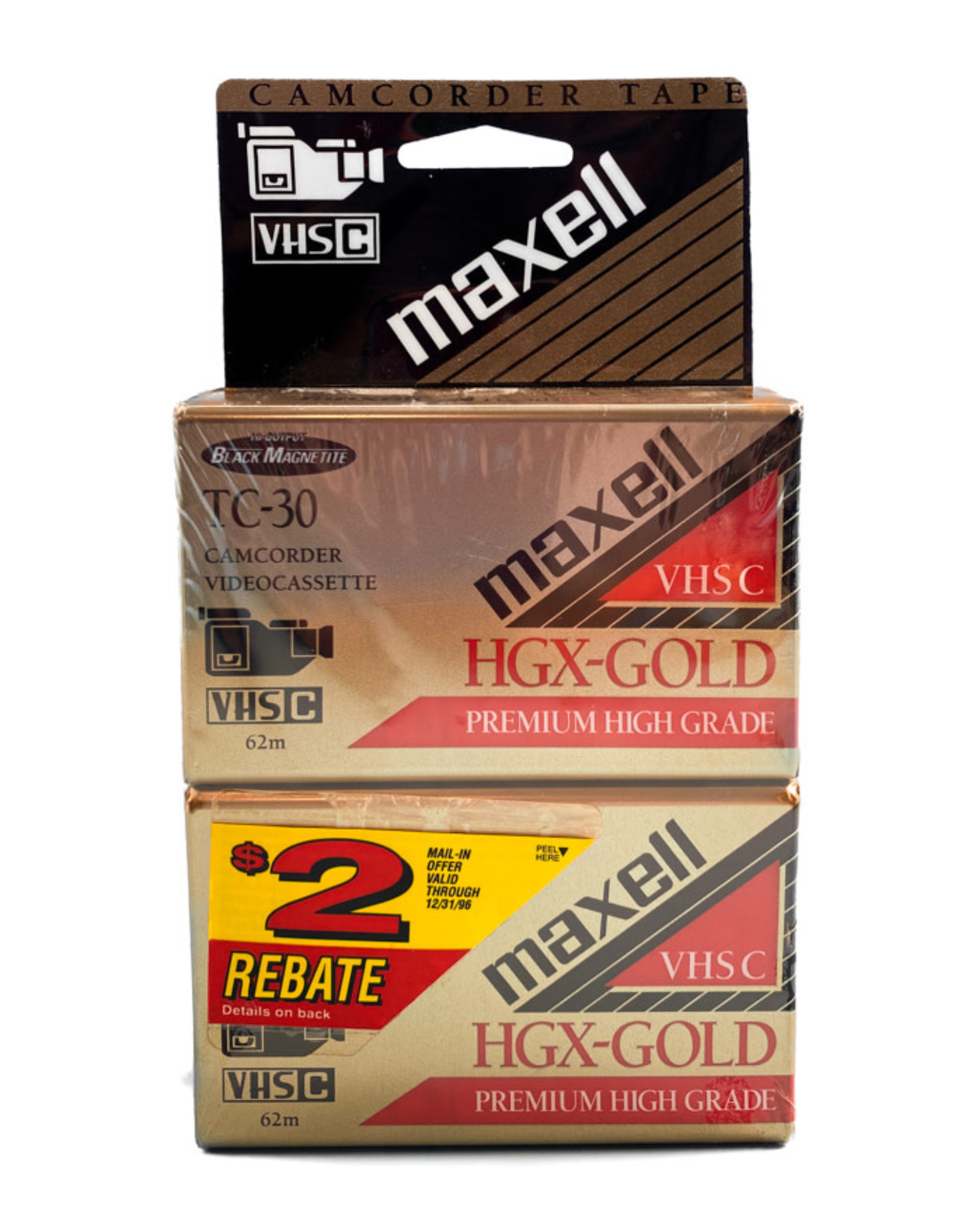 Maxell Maxell HGX-Gold TC-30 Camcorder Video Cassette, 2 Pack