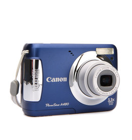 Canon Canon PowerShot A480 10.0MP 3.3X Compact Digital Camera - Blue