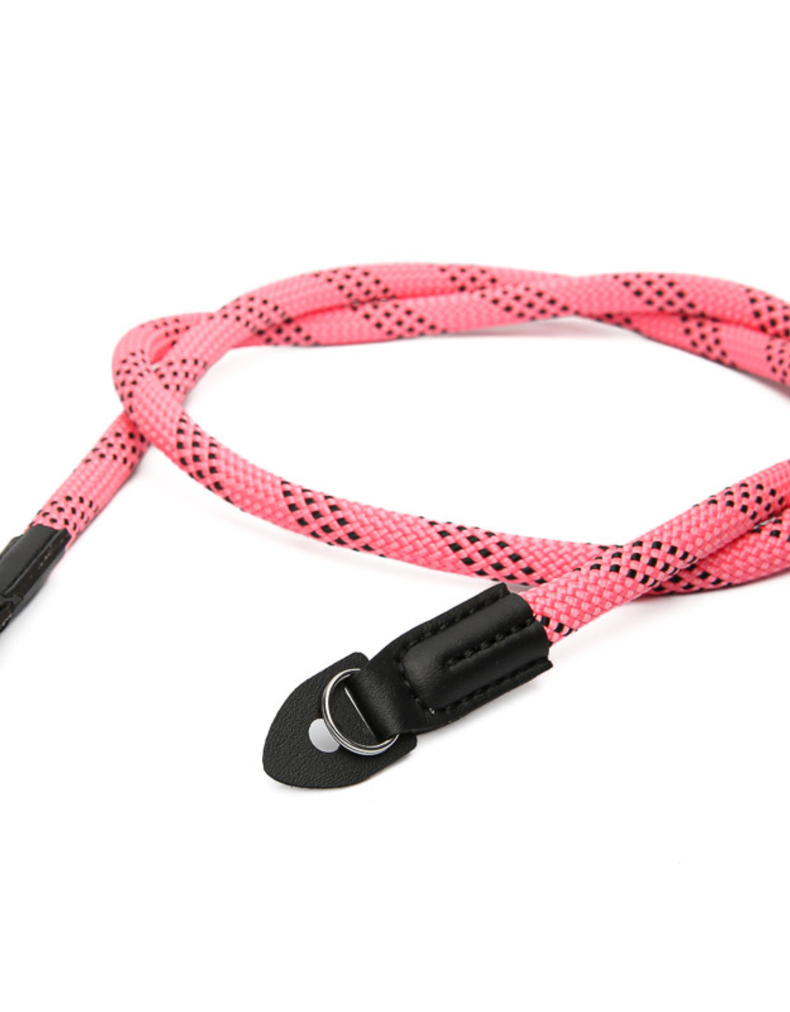 Bubblegum with Black Accents Rope Camera Neck Strap