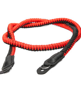 Red & Black Braided Rope Camera Neck Strap
