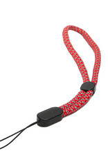 Braided Wrist Camera Strap Red and Grey