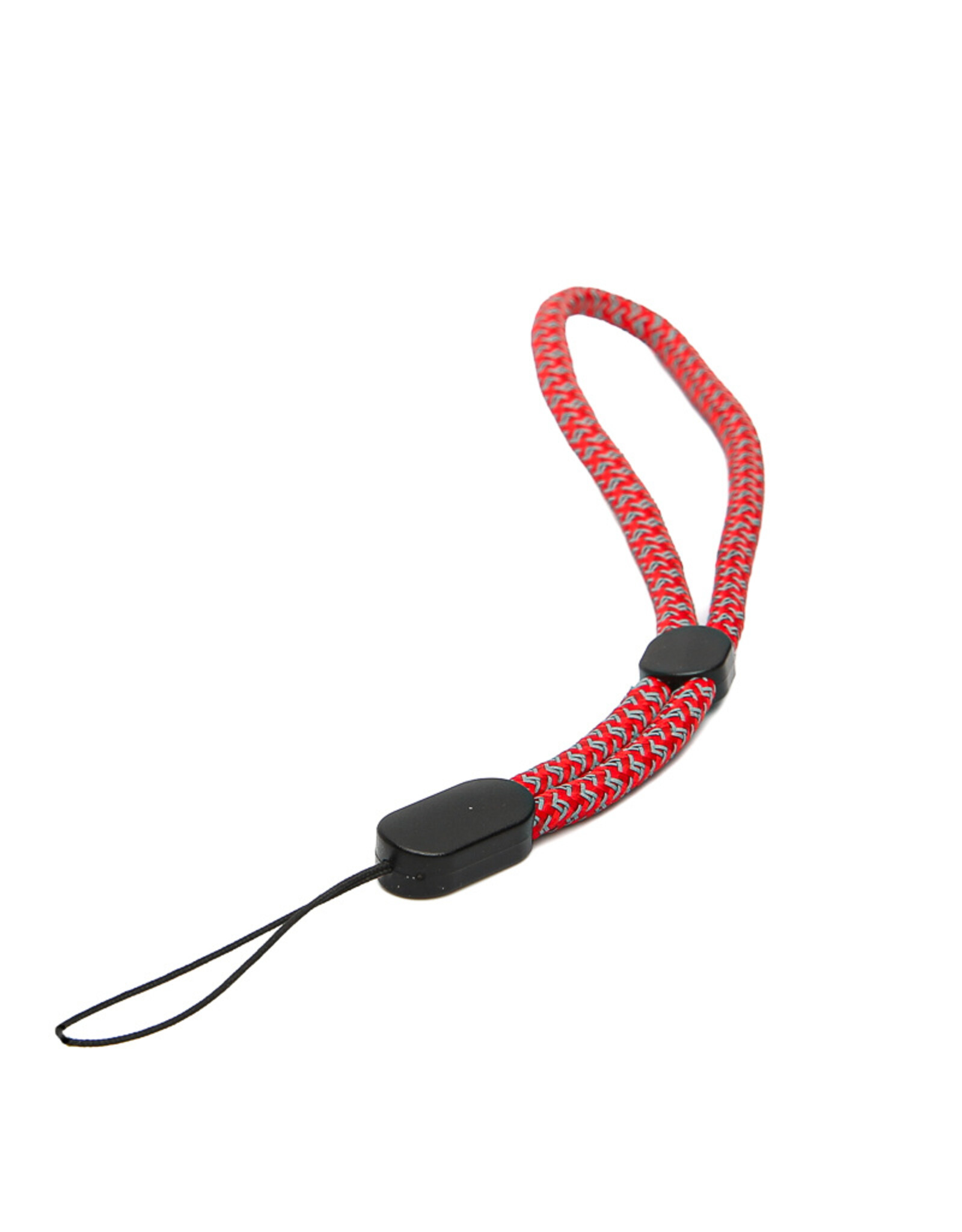 Braided Wrist Camera Strap Red and Grey