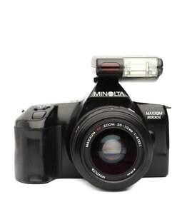 Minolta Minolta Maxxum 3000i AF 35mm Camera w/ Maxxum Zoom 35-70mm f4 & D-314i Flash