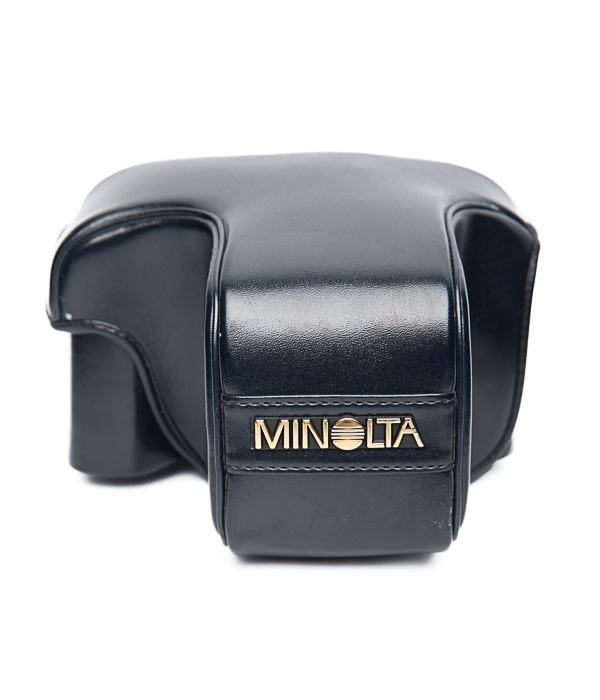 Vintage Minolta Navy CF-72 Leather Case - Acme Camera Co.