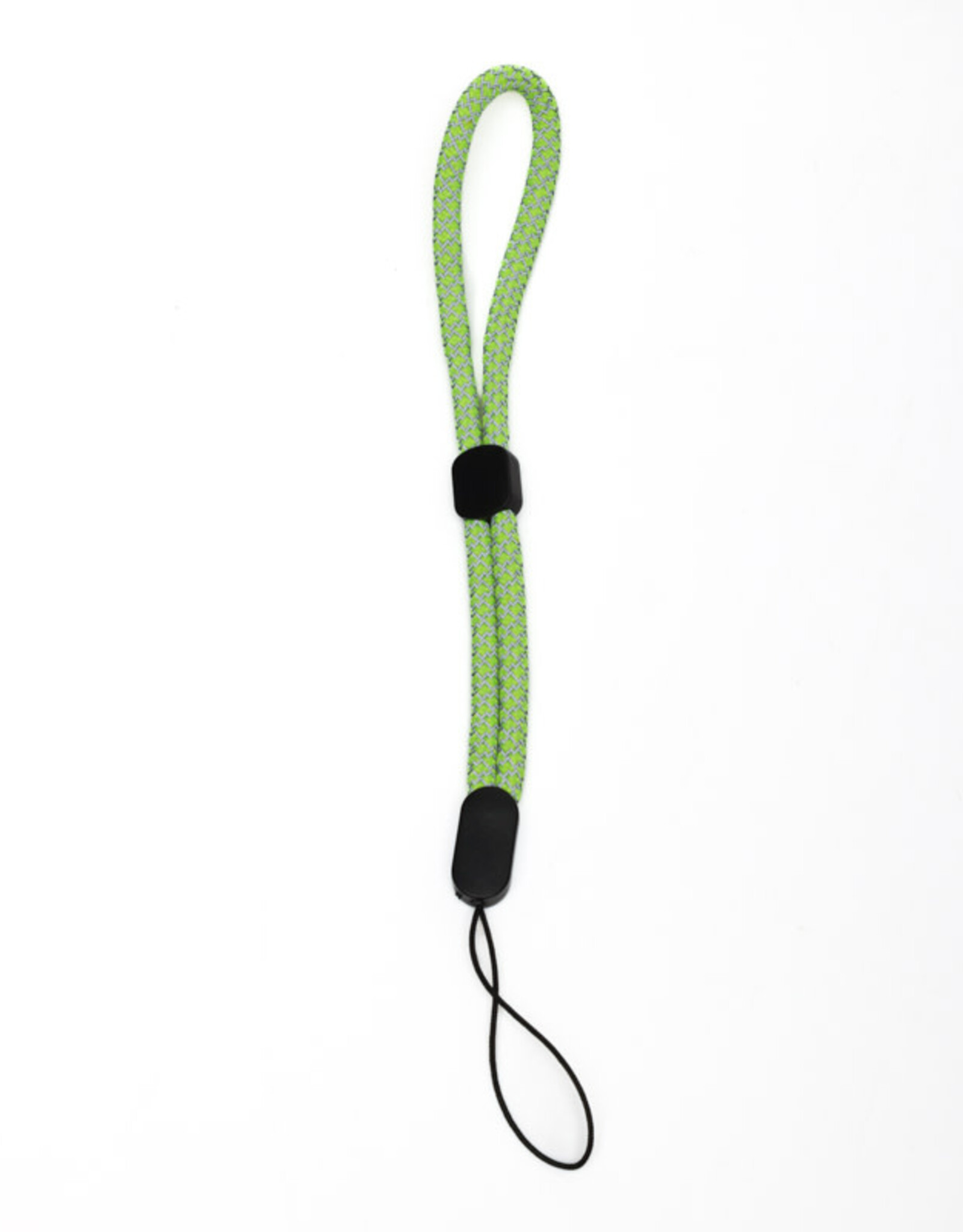 Adjustable  Braided Wrist Strap Neon Green and Grey