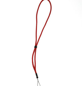 Long Red, Black, and White Braided Neck Strap