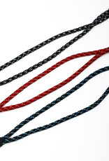 Long Red, Black, and White Braided Neck Strap