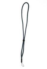 Long Blue, Black, and White Braided Neck Strap
