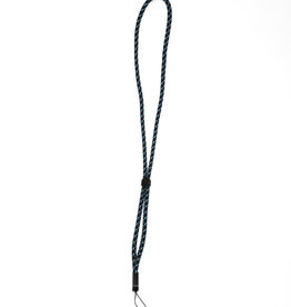 Long Blue, Black, and White Braided Neck Strap