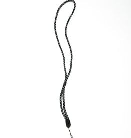 Long Black and White Braided Neck Strap