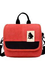Red Canvas Camera Bag, Small