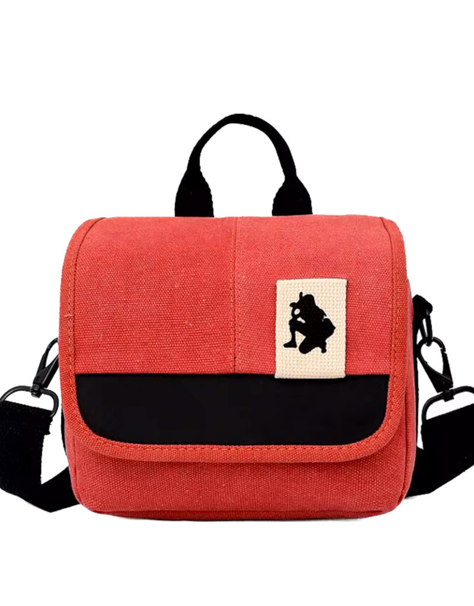 Red Canvas Camera Bag, Small