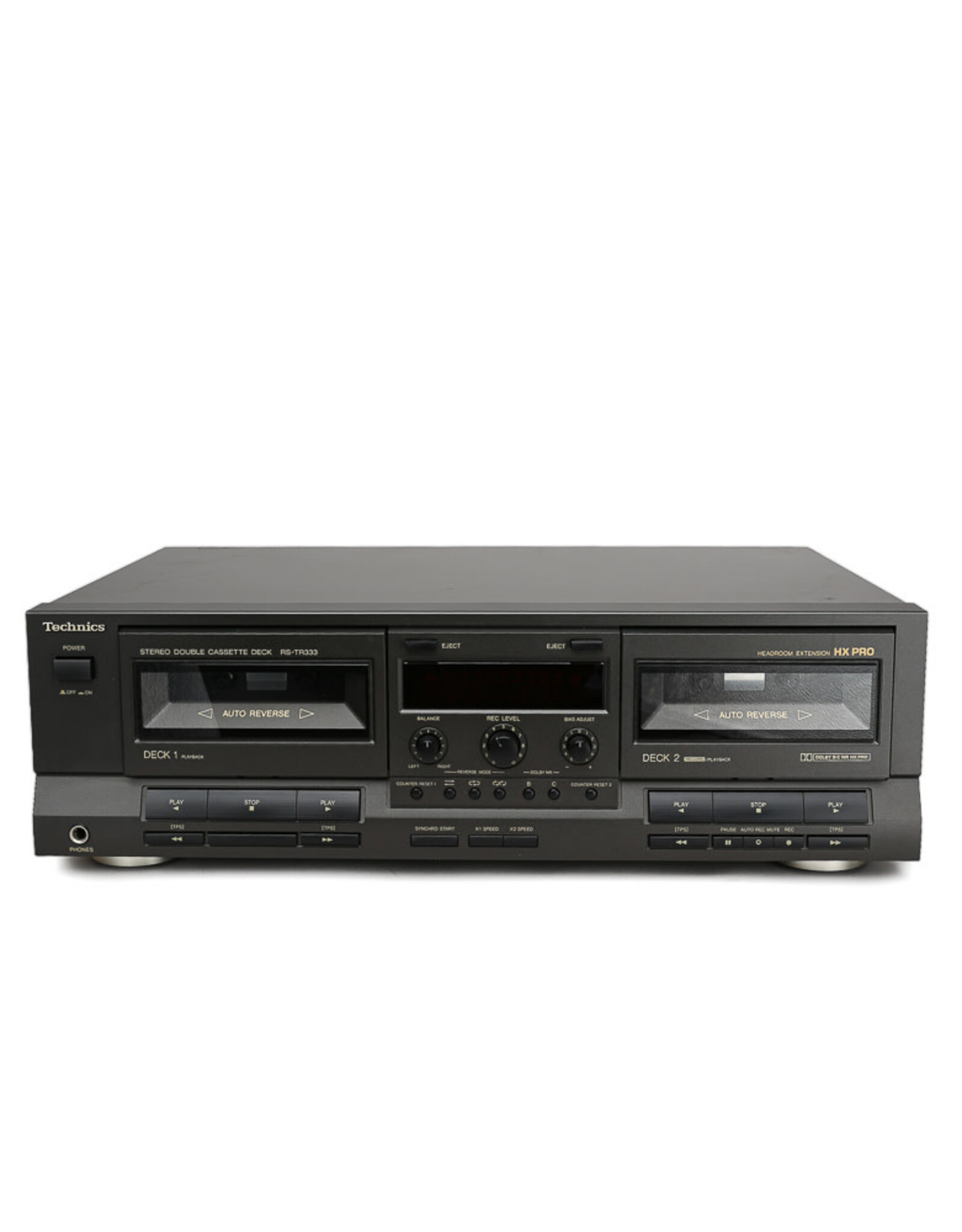 Technics Technics RS-TR333 HX-PRO Dual Auto Reverse Stereo Double Cassette Tape Deck