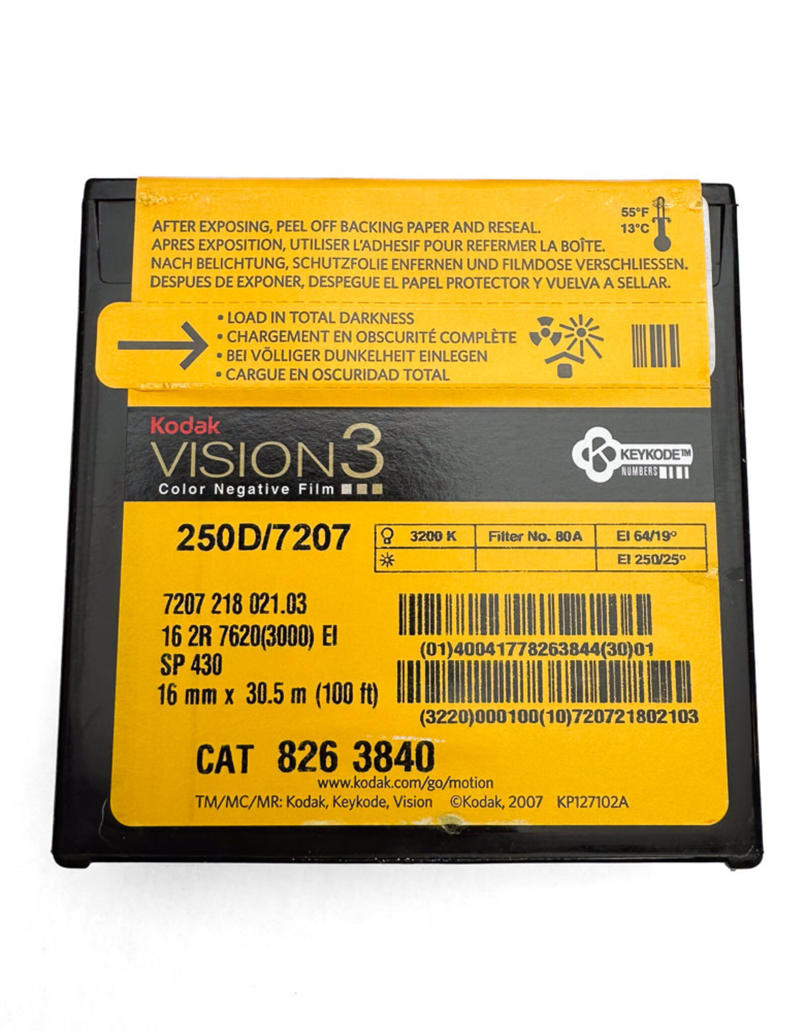 Kodak Kodak Vision3 16mm Film - 250D Double Perf 7207 - 100 ft Expired