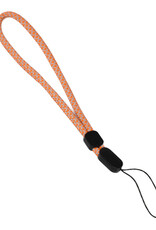 Adjustable  Braided Wrist Strap Orange and Grey