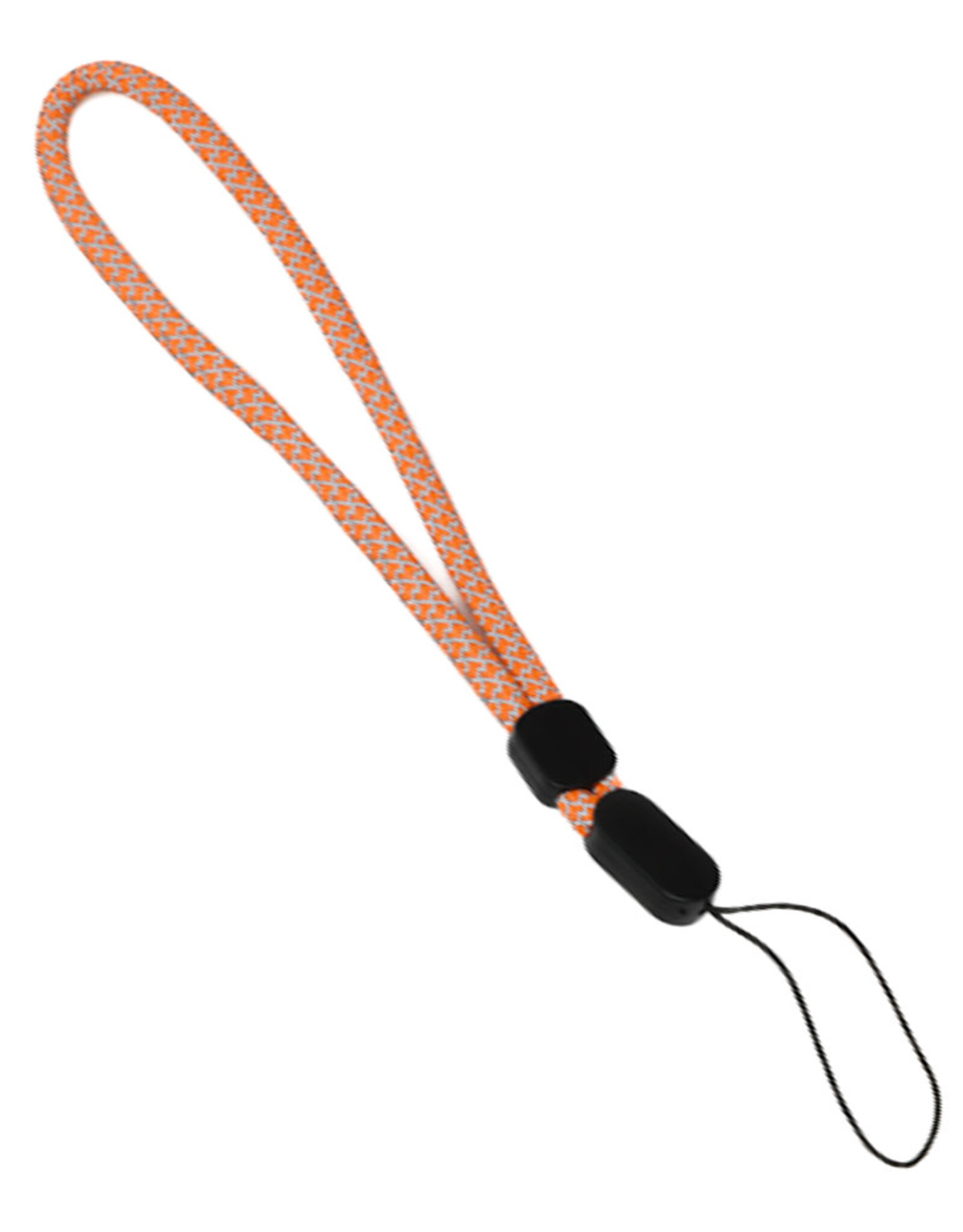 Adjustable  Braided Wrist Strap Orange and Grey