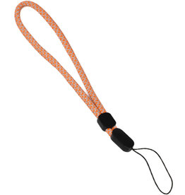 Adjustable  Braided Wrist Strap Orange and Grey