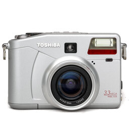 Sony Toshiba PDR-M70 3.3 MP Point & Shoot Digital Camera (Silver) w/card
