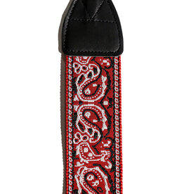 Red Paisley Camera Neck Strap