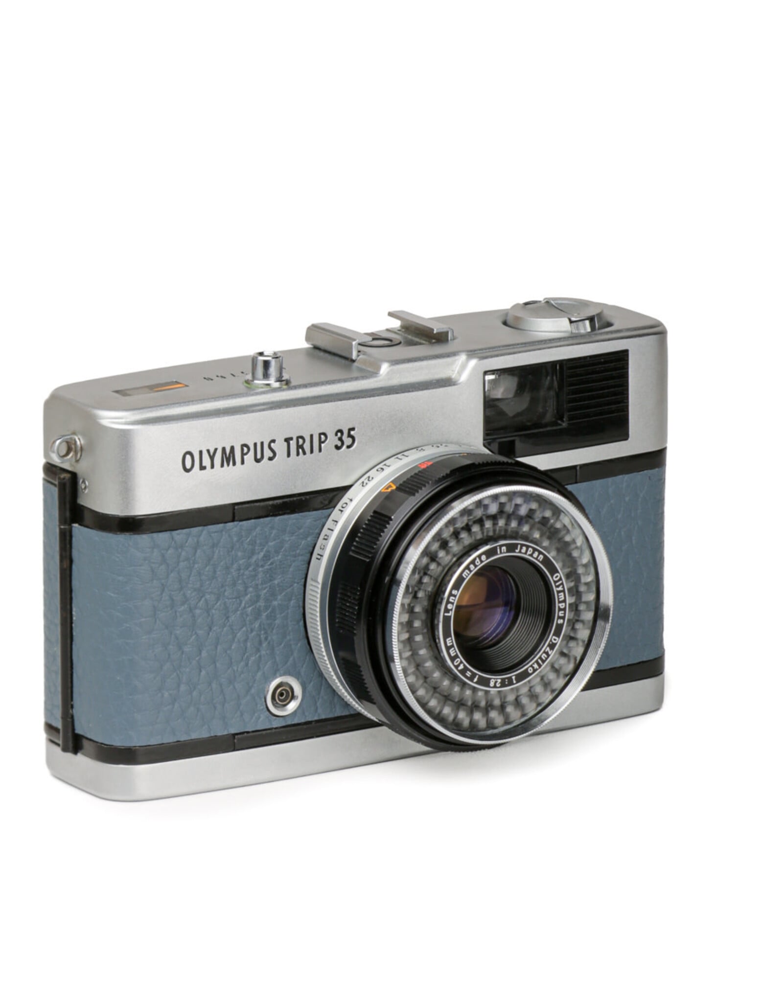 Olympus Olympus Trip 35 40mm f2.8 35mm Rangefinder Camera Silver w/Blue Leather