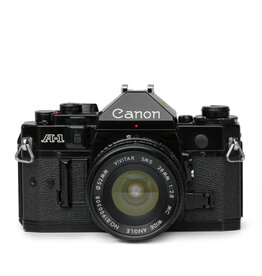 Canon Canon A1 35mm SLR Camera w/Vivitar 28mm 2.8 lens