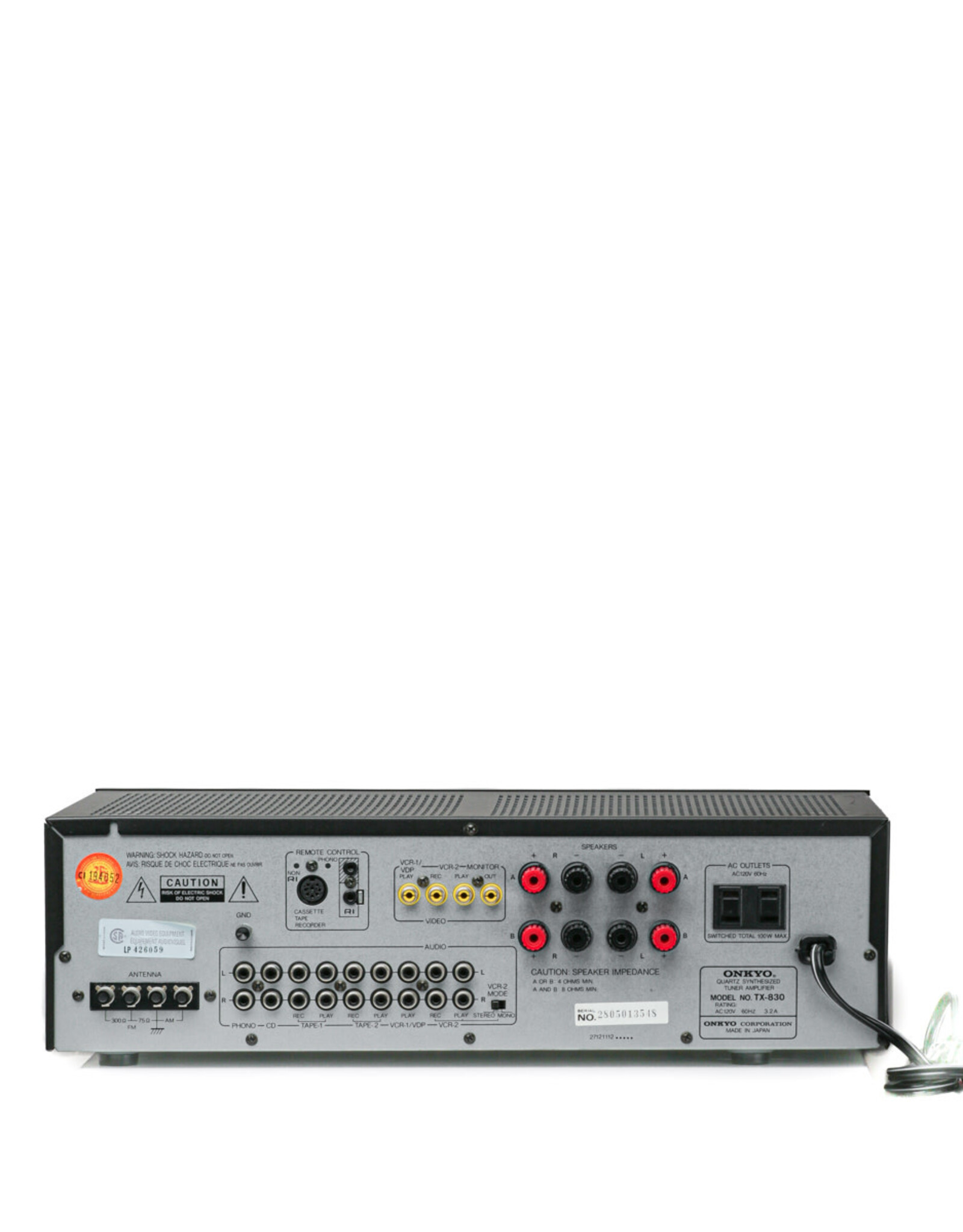 Onkyo Onkyo TX-830 Quartz Synthesized Tuner Amplifier