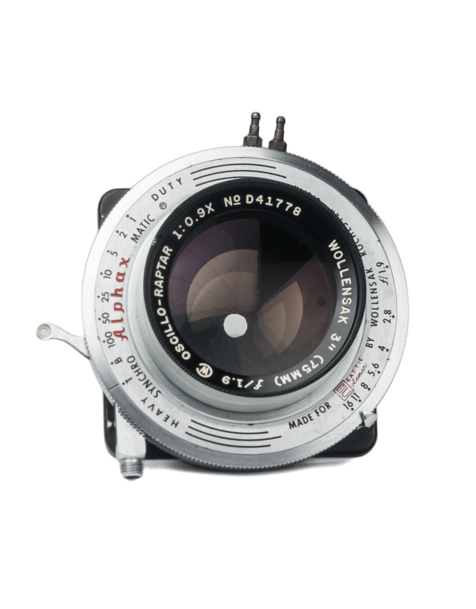 Wollensak Wollensak Oscillo-Raptar Alphax 3" 75mm f1.9 1:0.9X Lens