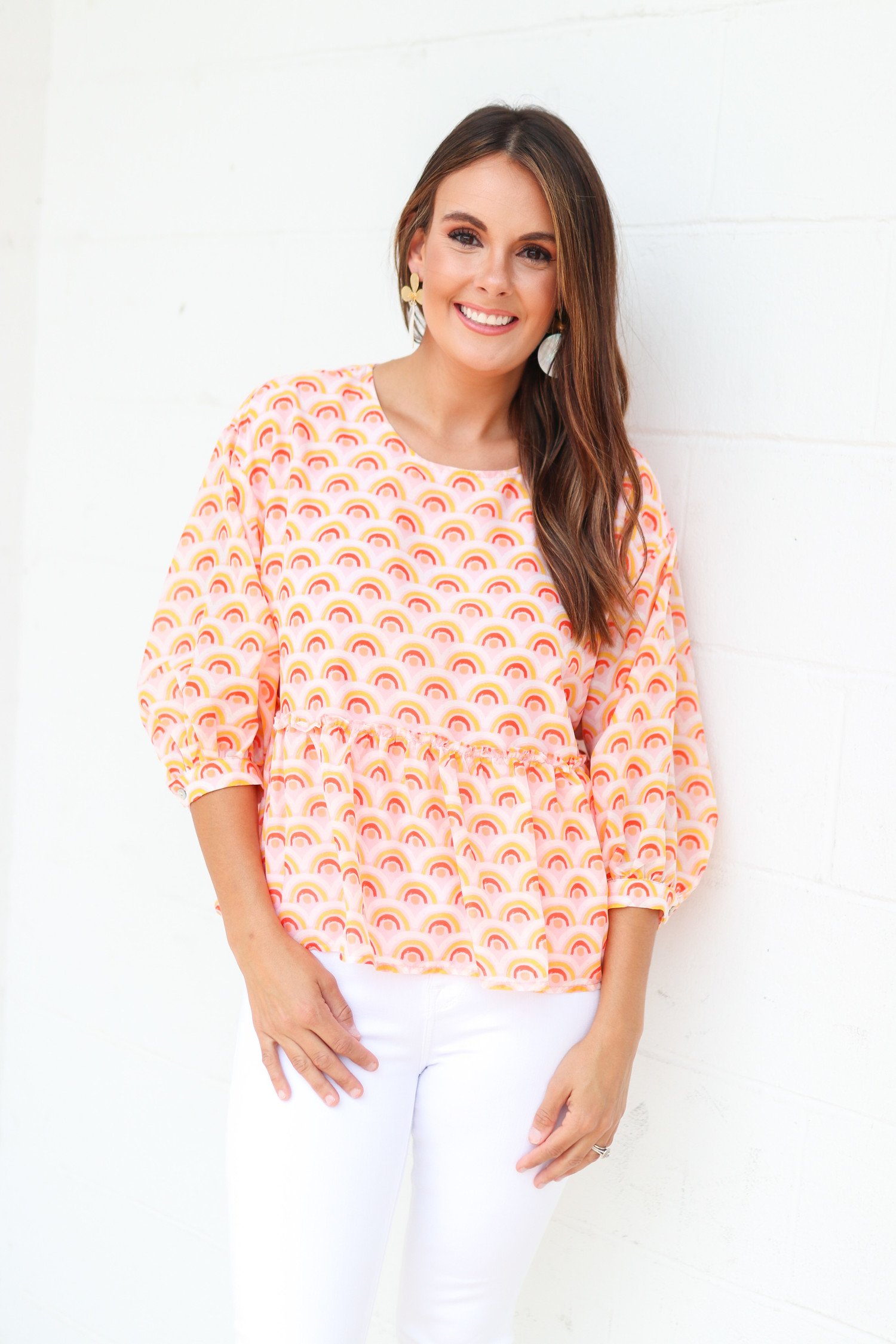 Summer Long Sleeve Top Tulips In Little Rock