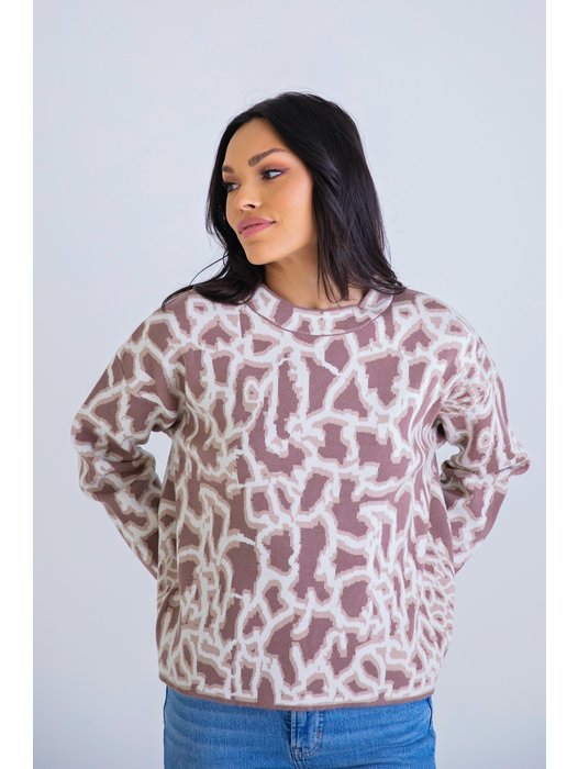 giraffe print jumper