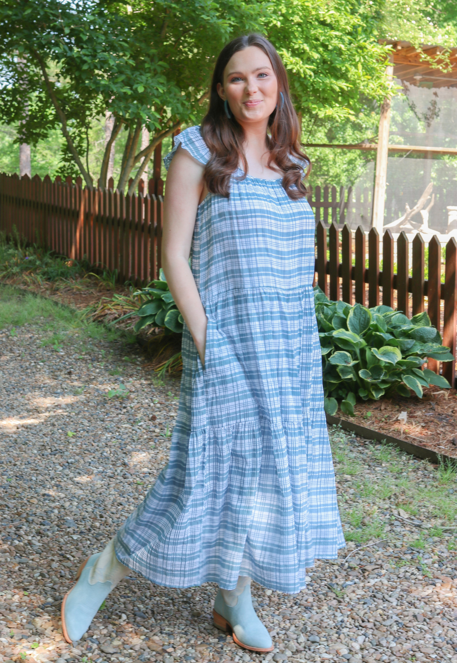 milly blue and white striped dress