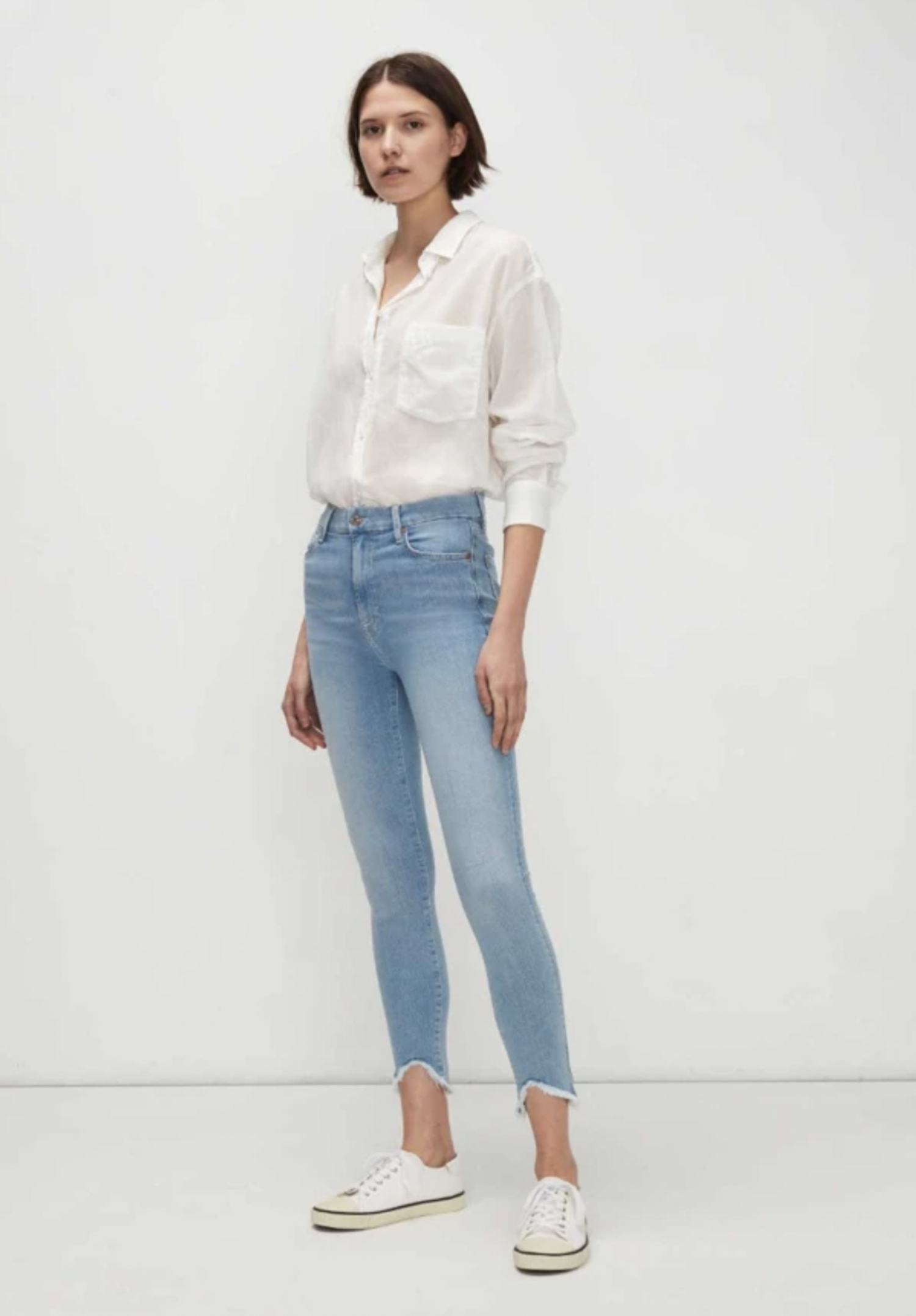 B(Air) Ankle Skinny Jean with Raw Hem 