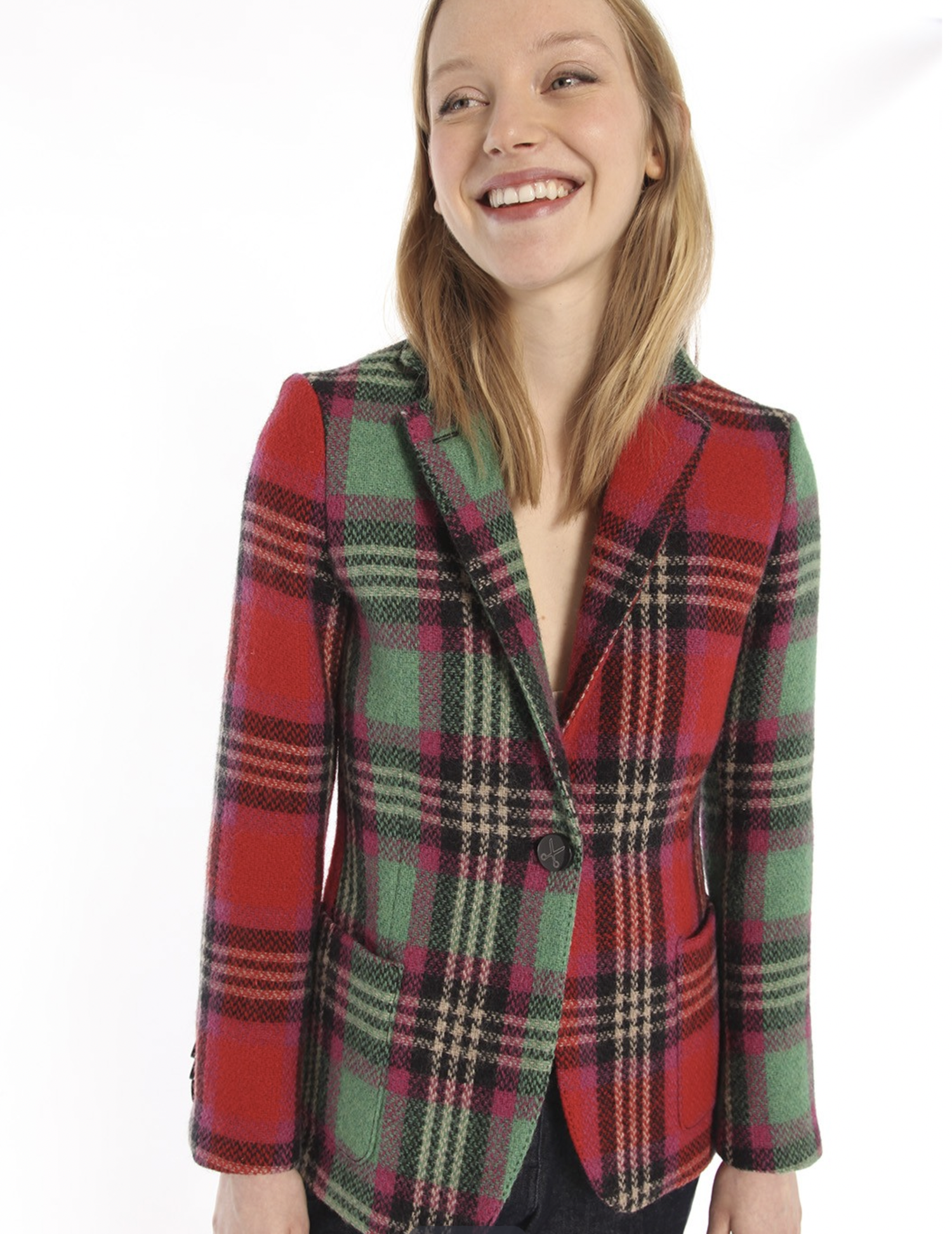 Harlow Plaid Jacket - Tulips in Little Rock