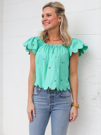 Uniquely Darling Color Block Ruffle Top - FINAL SALE