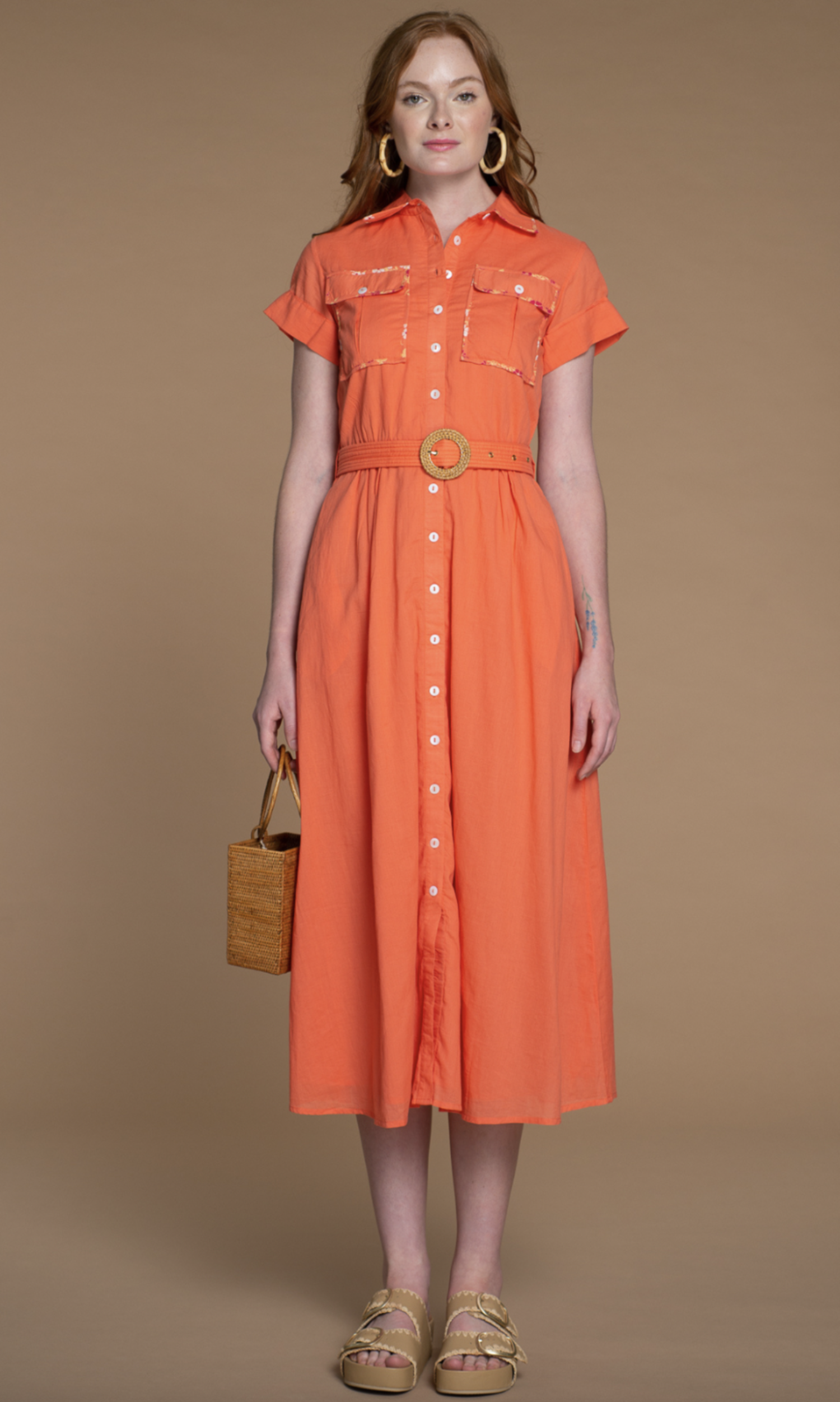 Marlow button top through mini dress
