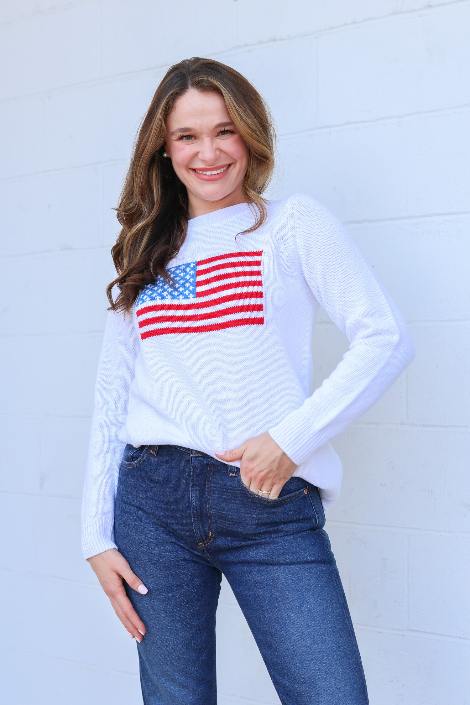 American Flag Sweater