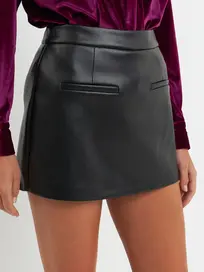 Palmer Faux Leather Shorts - Tulips in Little Rock