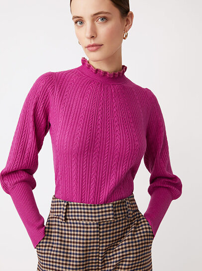 Libby Black Stripe Elbow Patch Sweater