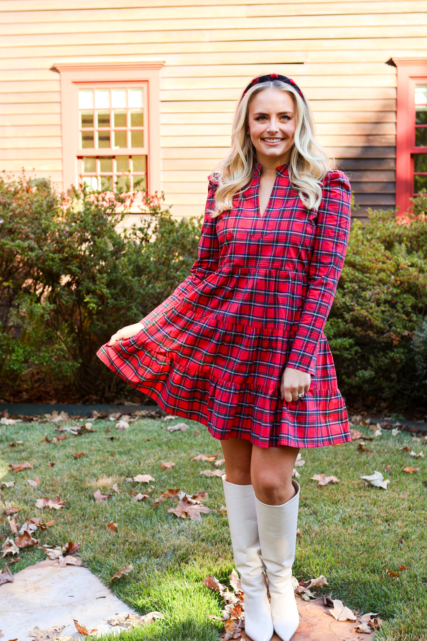 Tartan Tiered Dress Tulips in Little Rock
