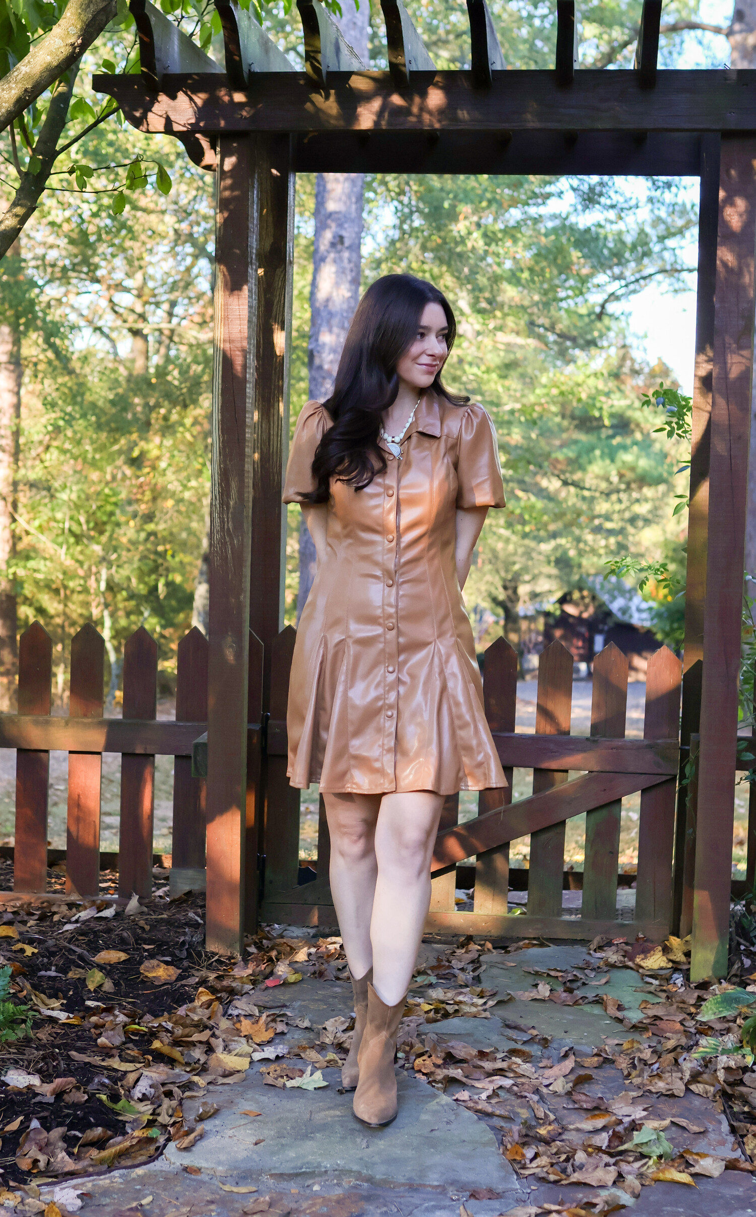 Thora Vegan Leather Dress - Tulips in Little Rock