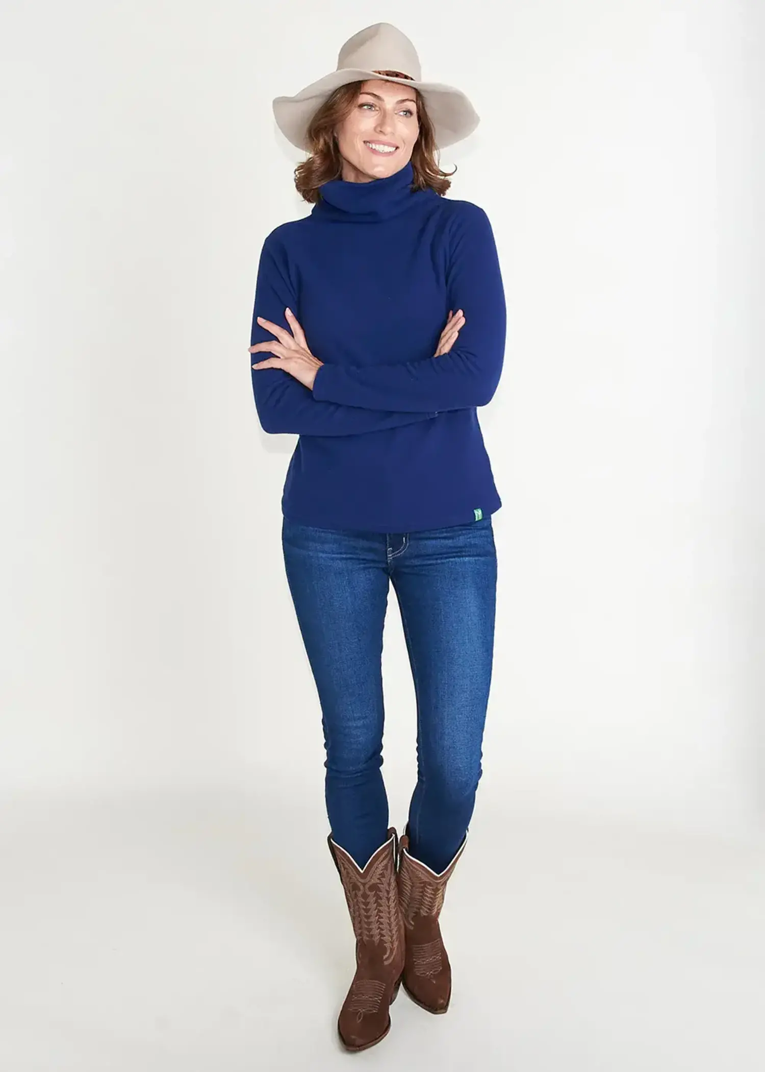 Bunny Neck Fleece Top Tulips in Little Rock