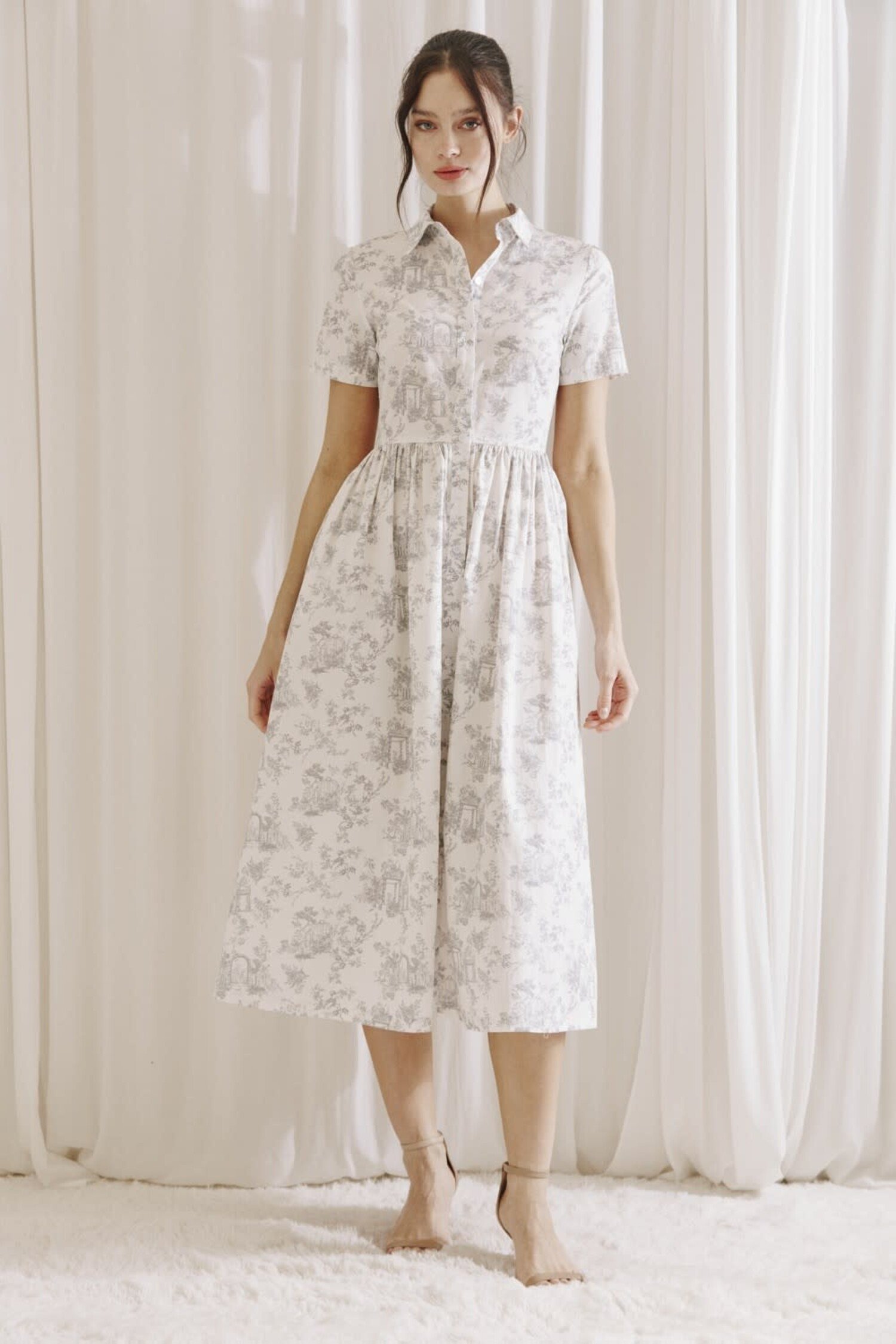 herlipto♡Tulip Cotton Blend Midi Dress - ロングワンピース