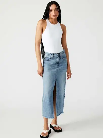 Luxe Vintage High Waist Cropped Straight Jeans - Tulips in Little Rock