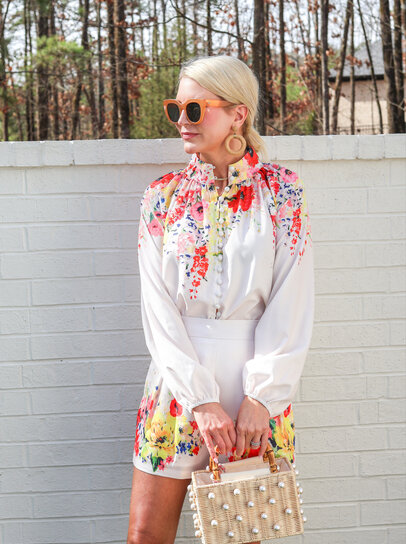 Aura Floral Blouse - Tulips in Little Rock