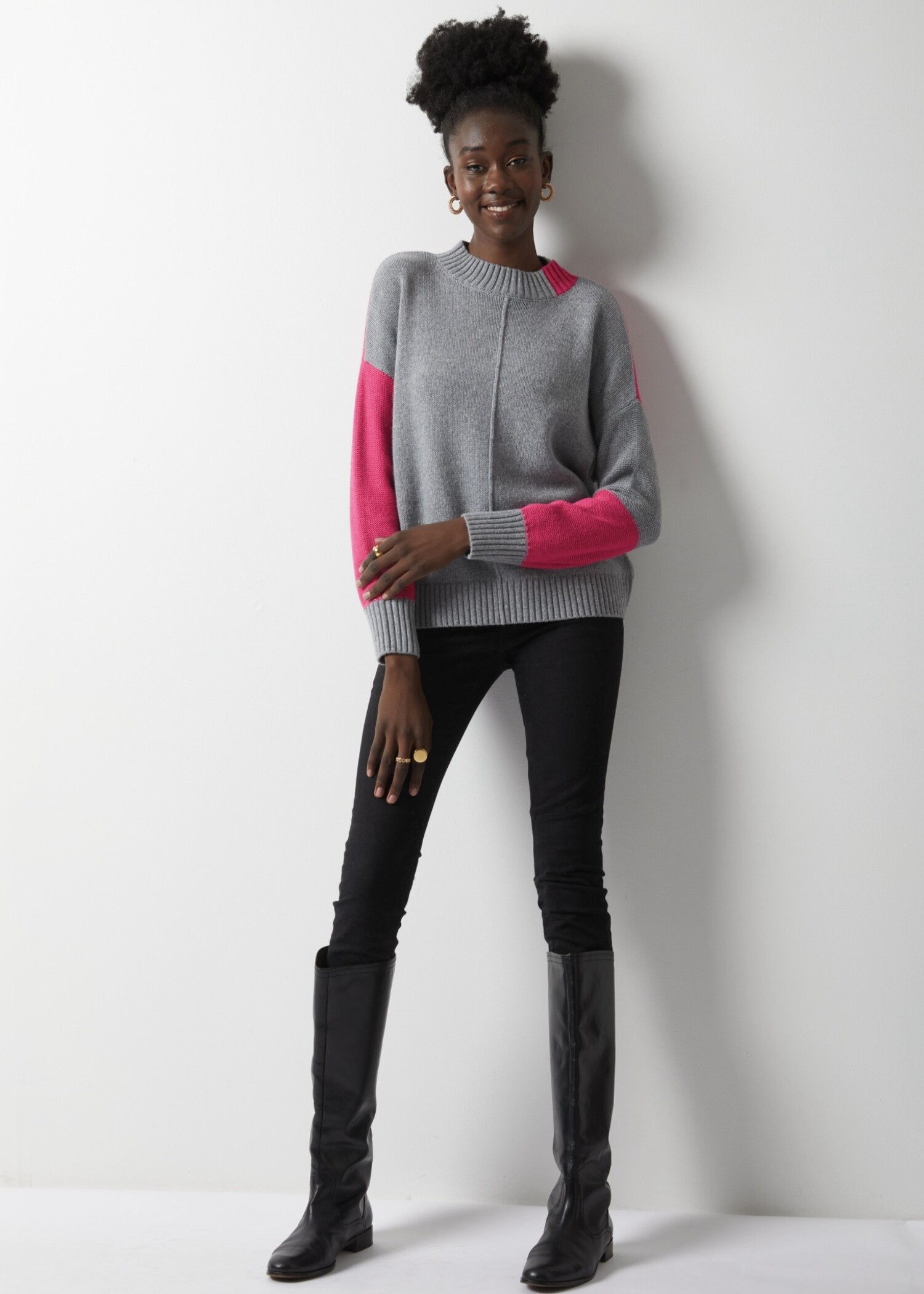 Cloud Colorblock Sweater - Tulips in Little Rock Cloud Colorblock Sweater - Tulips in Little Rock