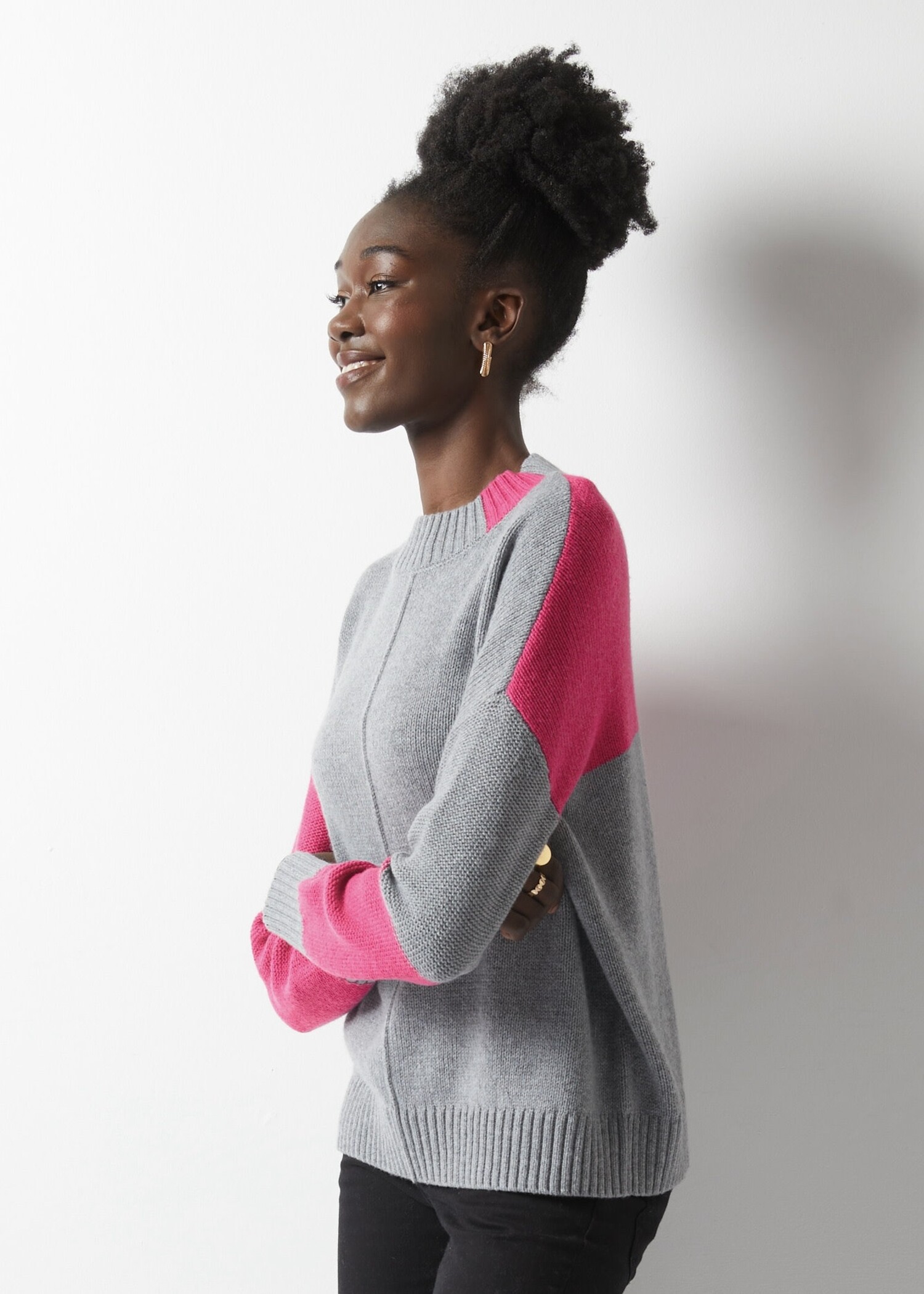 Cloud Colorblock Sweater - Tulips in Little Rock