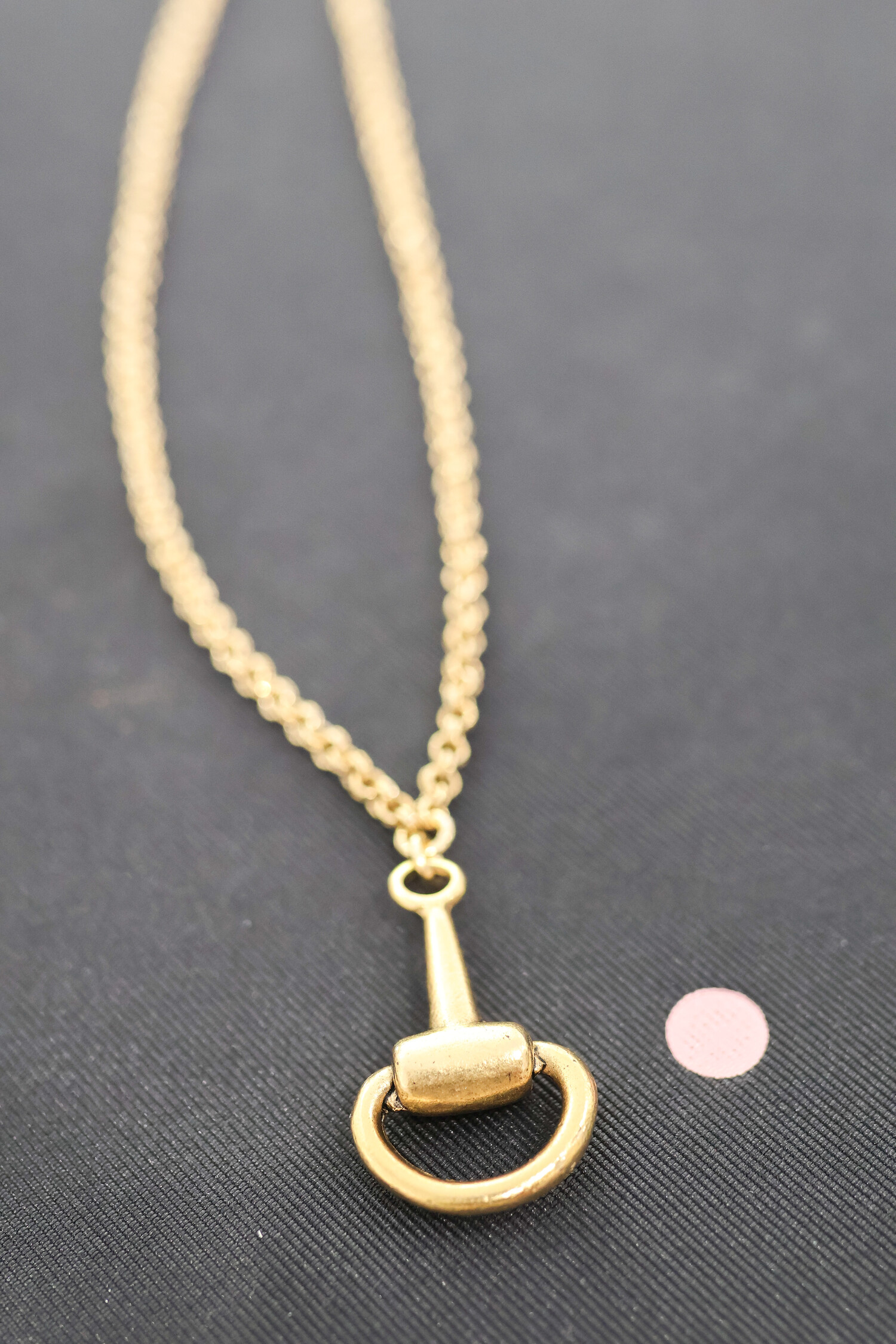Horsebit Chain Necklace - Tulips in Little Rock Horsebit Chain Necklace - Tulips in Little Rock