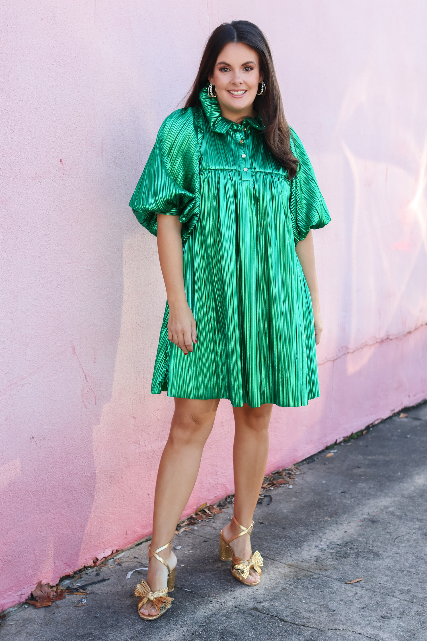 Chalotte + Green Hand-made Dress ~