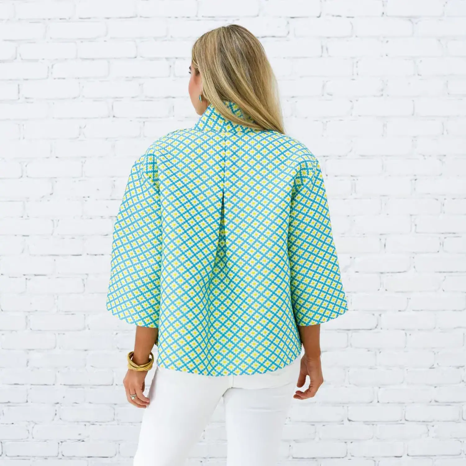 Jackie Jacquard Jacket - Tulips in Little Rock