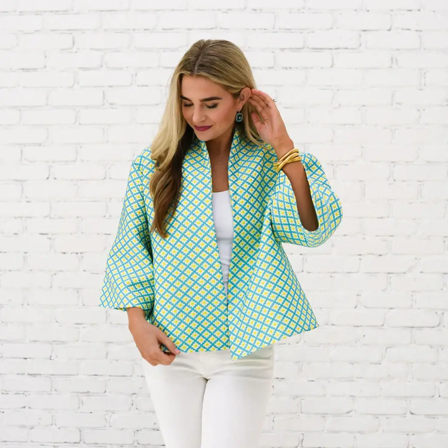 ジャケット・アウター herlipto Cotton-Blend Jacquard Cardigan Cotton-Blend Jacquard Cardigan - メルカリ