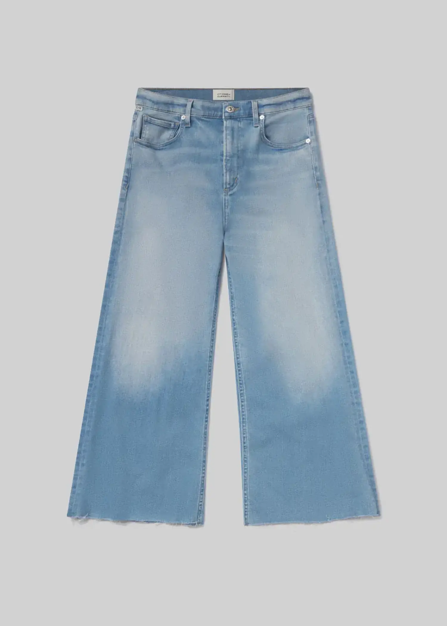 Lyra Wide Leg Crop Jeans - Tulips in Little Rock